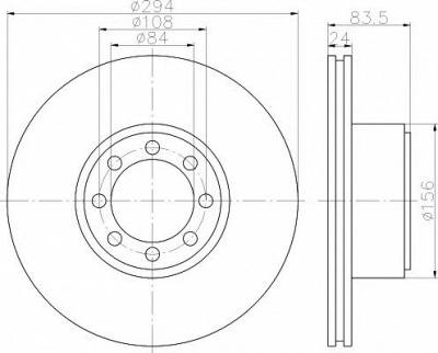 HELLA PAGID 8dd355117491 -  Тормозной диск